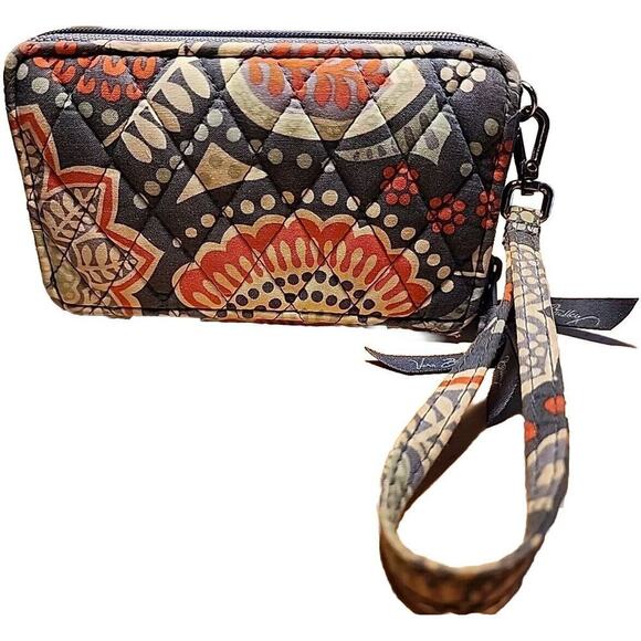 Vera Bradley Crossbody Wallet Mod Floral Blue Excellent Condition - Picture 2 of 9